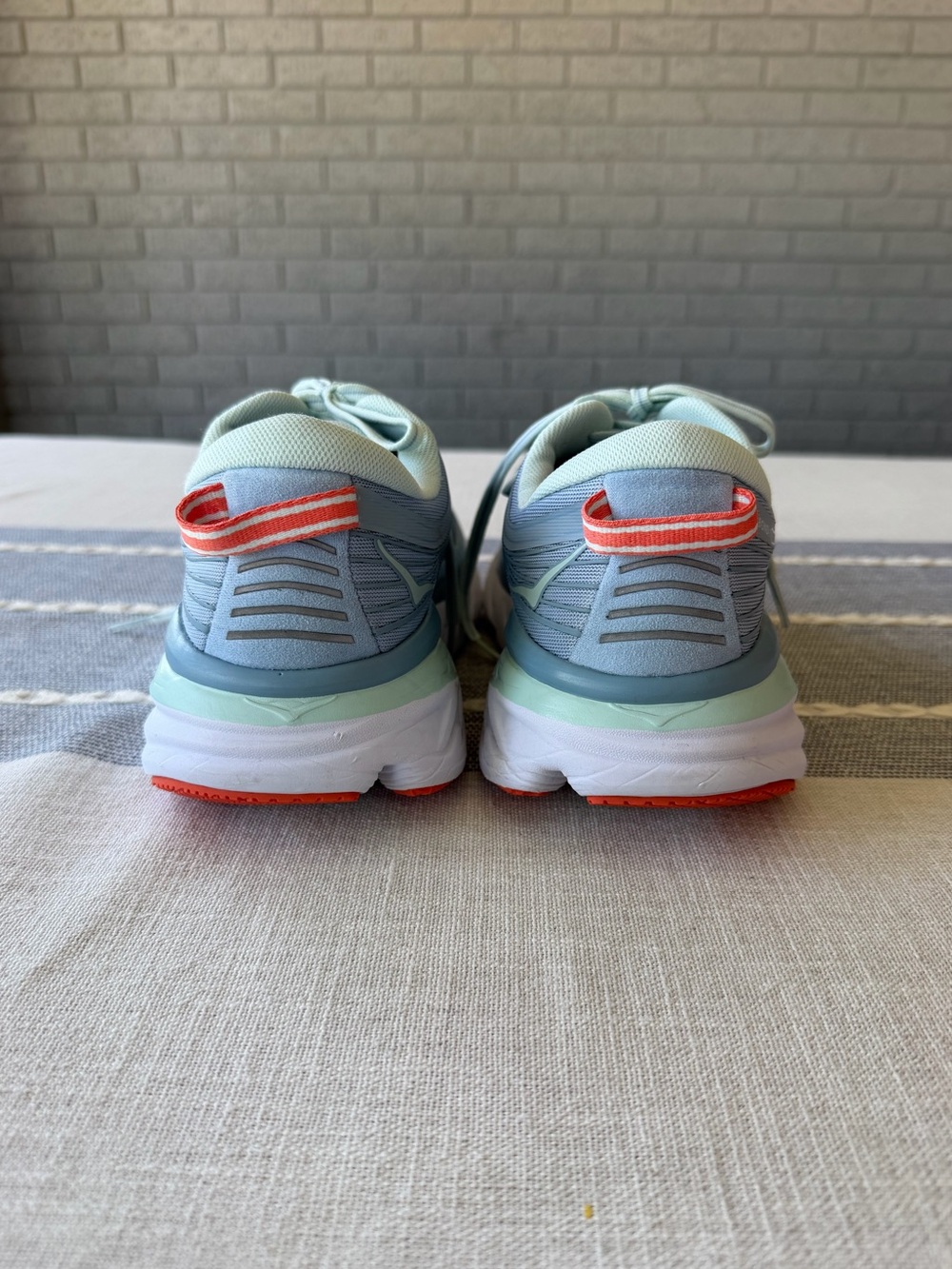 Hoka Bondi 7 Women’s Running Shoes White Blue Size 9 - Picture 8 of 11